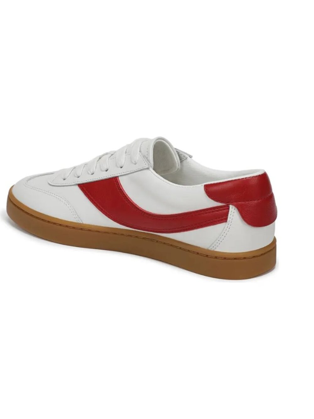 Vince Korrin Leather Sneakers- White/ Red- Women's Size 8- New in Box - Picture 4 of 16